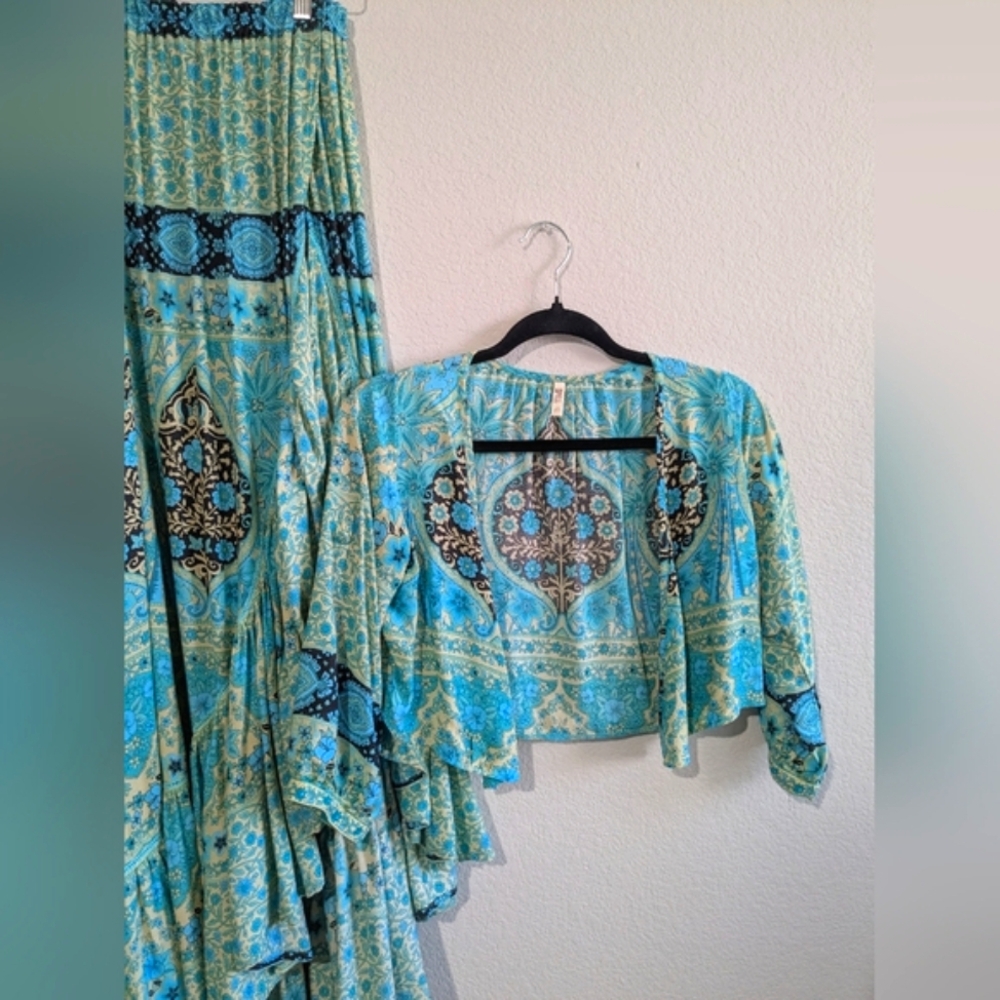 Spell Aloha Fox Gown Altered To Skirt And Crop Top size XS - Picture 5 of 15